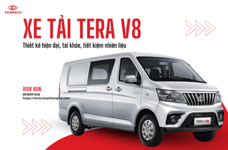 Xe tải Tera V8 – Thiết kế hiện đại, tải khỏe, tiết kiệm nhiên liệu