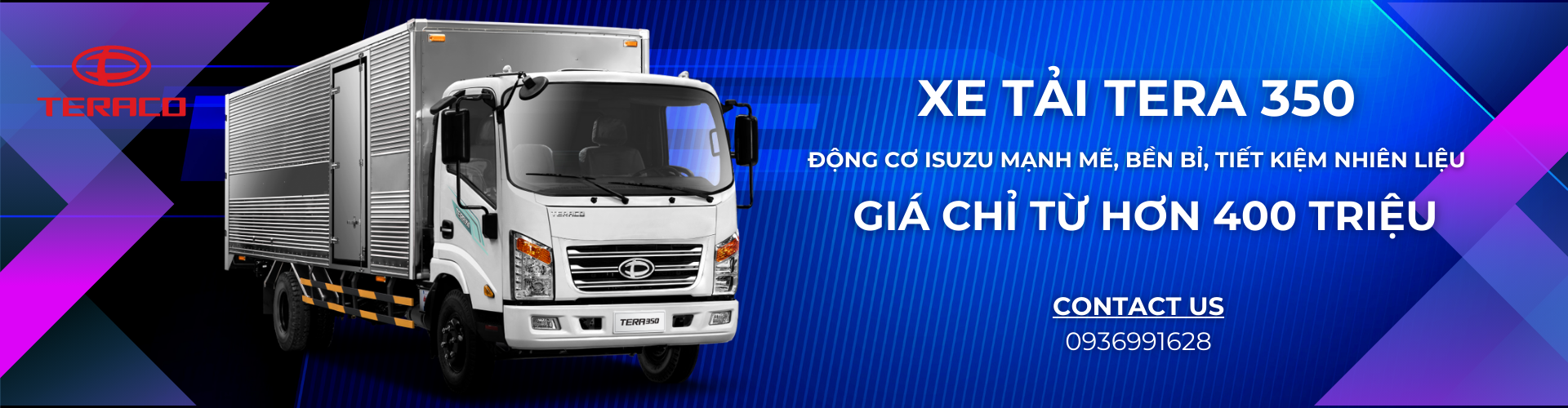 Xe tải Tera 350 – Động cơ ISUZU mạnh mẽ, bền bỉ, tiết kiệm nhiên liệu