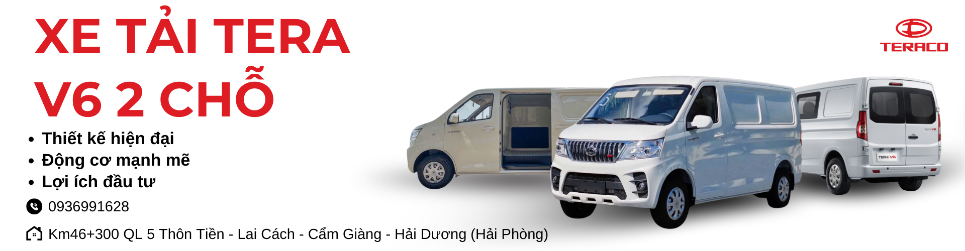 Đánh giá chi tiết xe tải Tera V6 2 chỗ – Giải pháp vận chuyển gọn nhẹ cho kinh doanh nhỏ