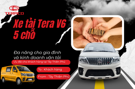Xe tải Tera V6 5 chỗ – Đa năng cho gia đình và kinh doanh vận tải