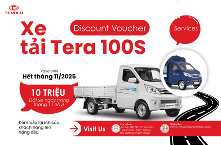 Xe tải Tera 100S – Gọn nhẹ, linh hoạt, lựa chọn số 1 cho đường phố hẹp